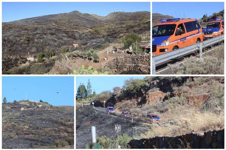 Imágenes de los efectos del incendio de Cazadores (Foto TA)